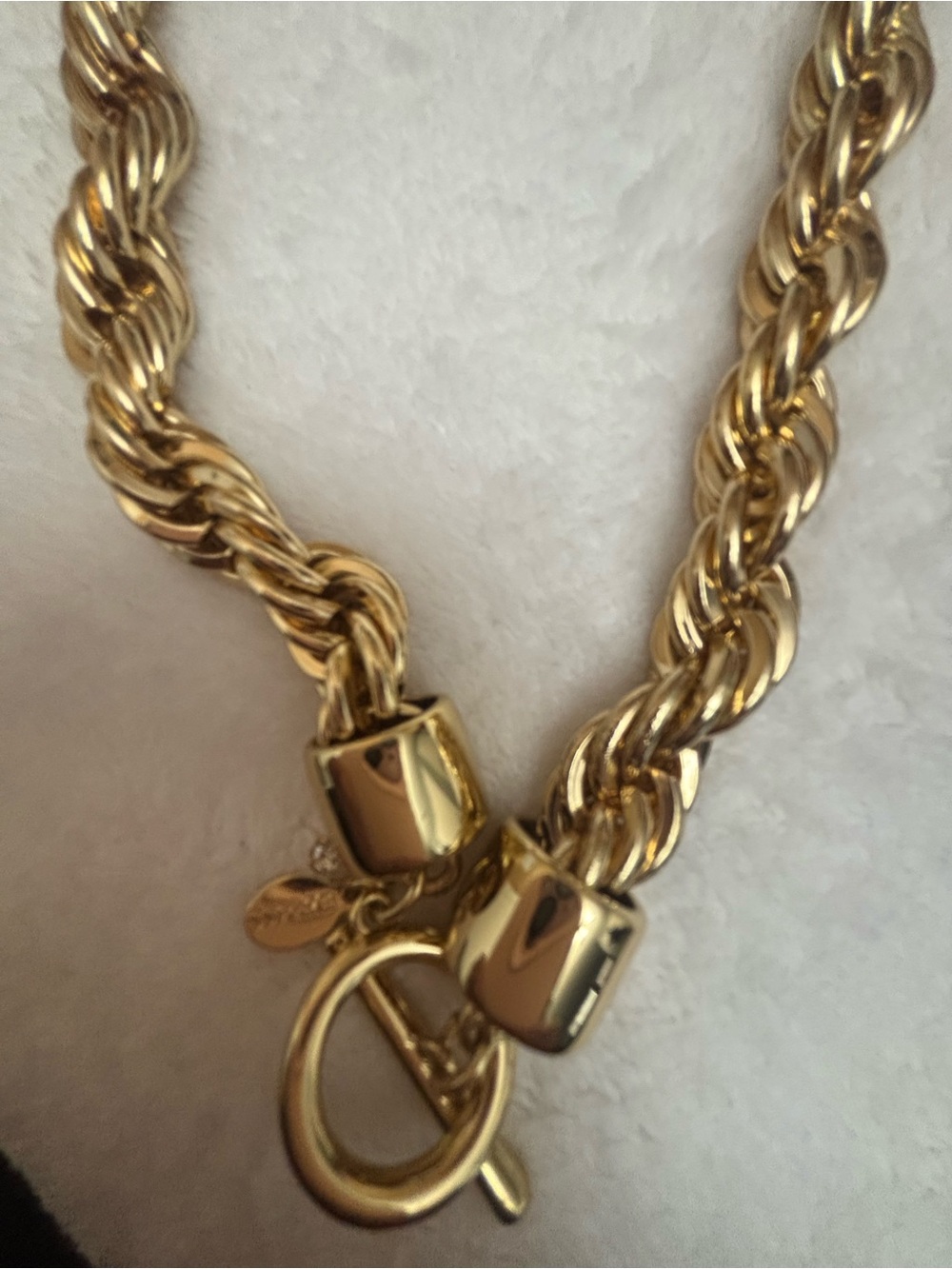 Express Gold-Tone Twisted Rope Chain Necklace - Gold - Picture 5 of 8